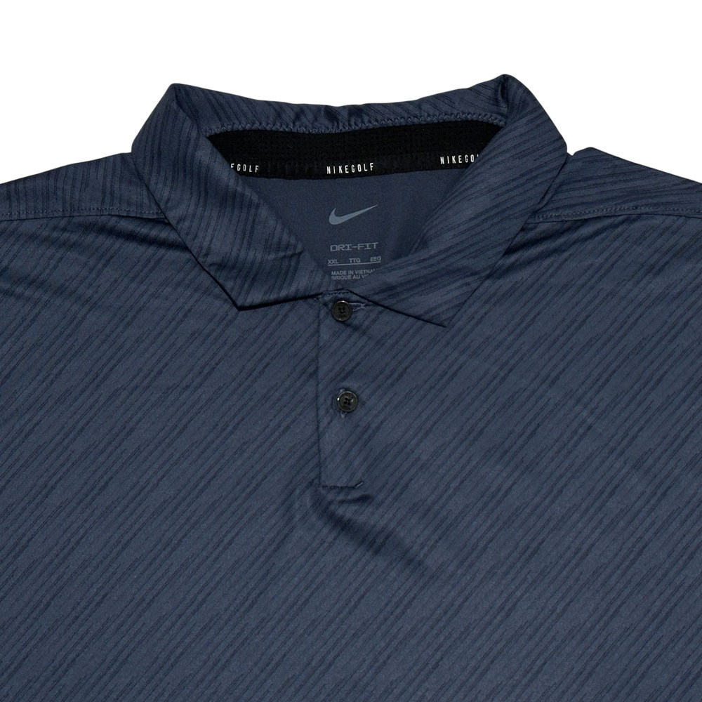Nike Golf Dri-FIT Vapor Stripe Polo Shirt Men XXL Blue Sports Stretch DH0811-437